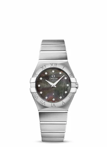 Omega Constellation Quartz 27 Brushed Stainless Steel / Tahiti MOP 123.10.27.60.57.003 (12310276057003)